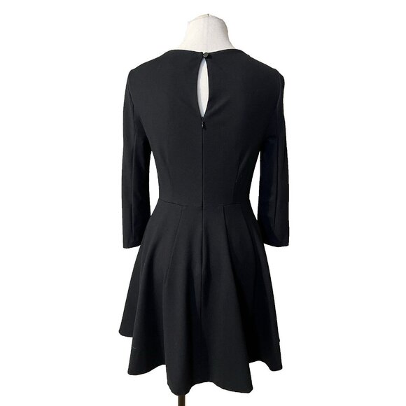 Kate Spade Selma Dress 4 Black A Line Ponte Stretch Pockets Career Church $289 - Picture 3 of 10